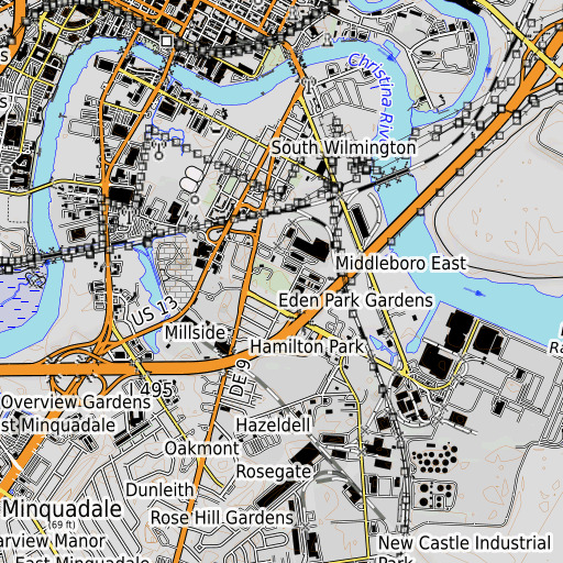 OpenTopoMap map of Eden Park, DE