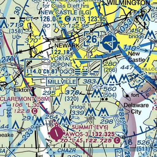 FAA VFR chart of May B Leasure Elementary School, DE