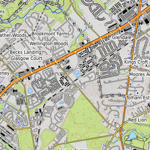 OpenTopoMap map of May B Leasure Elementary School, DE