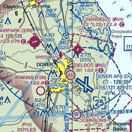 FAA VFR chart of Edge Hill, DE