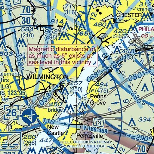 FAA VFR chart of Edgemoor, DE
