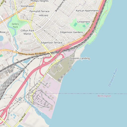 OpenStreetMap map of Edgemoor, DE