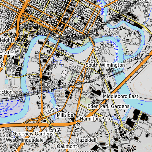 OpenTopoMap map of Elbert School, DE