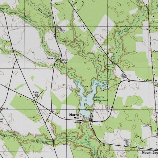 USGS 24K topo map of Eli Walls Ditch, DE