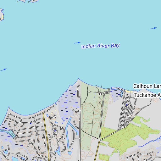 OpenTopoMap map of Ellis Point, DE