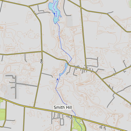 OpenTopoMap map of Ellis Pond, DE