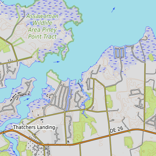 OpenTopoMap map of Falling Point, DE