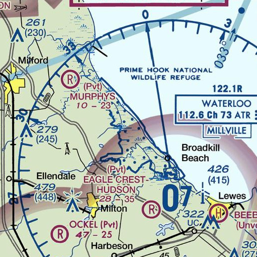FAA VFR chart of First Hill, DE