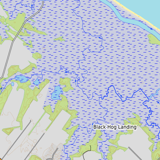 OpenTopoMap map of Fisher Creek, DE