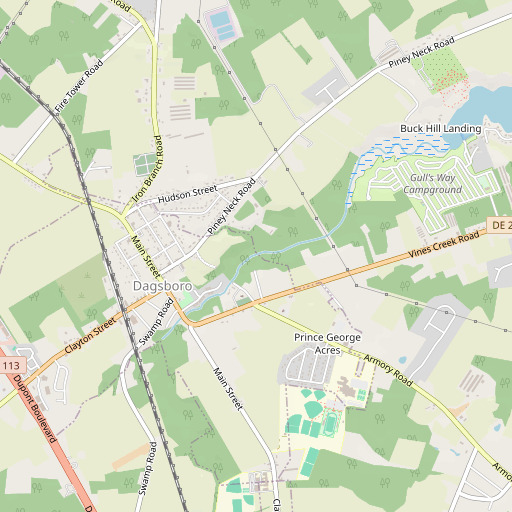 OpenStreetMap map of Fork Number One Pepper Creek, DE