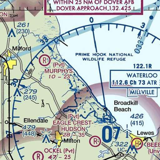 FAA VFR chart of Fowler Beach, DE