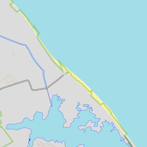 OpenTopoMap map of Fowler Beach, DE