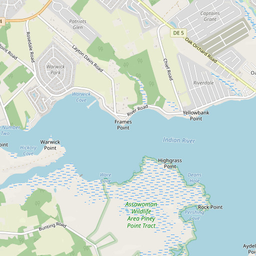 OpenStreetMap map of Frames Point, DE