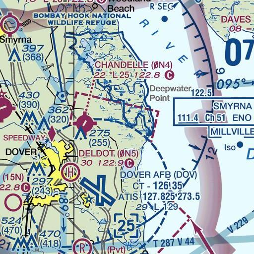 FAA VFR chart of Old Womans Gut, DE
