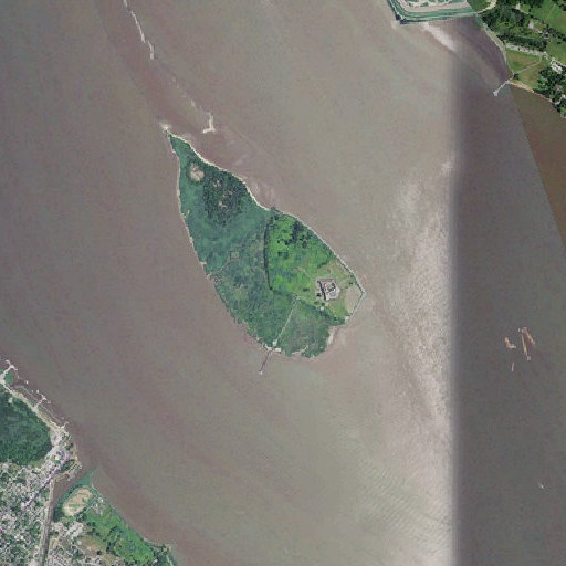 Aerial imagery of Pea Patch Island, DE