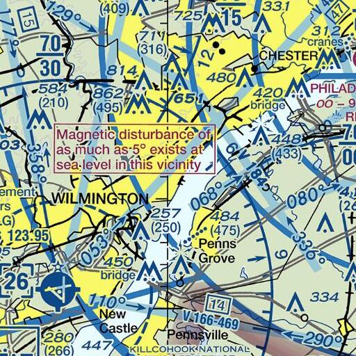 FAA VFR chart of River Road School, DE