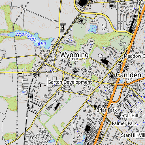 OpenTopoMap map of Caesar Rodney Junior High School, DE