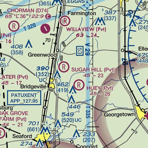 FAA VFR chart of Rye Hole, DE