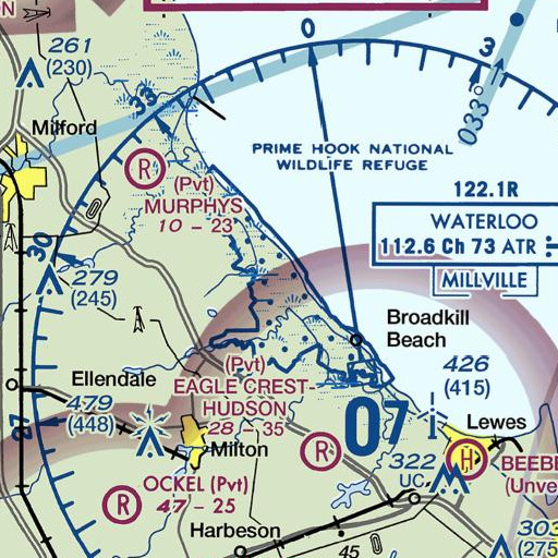 FAA VFR chart of Second Hill, DE