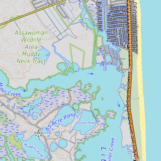 OpenTopoMap map of Strawberry Point, DE