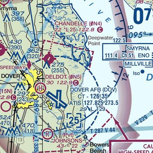 FAA VFR chart of Taylors Gut, DE