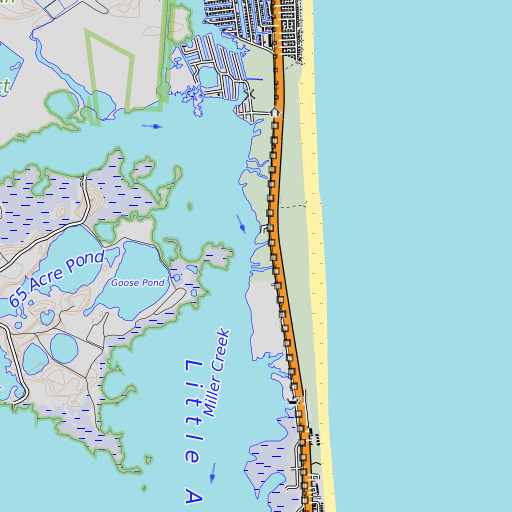 OpenTopoMap map of The Narrows, DE