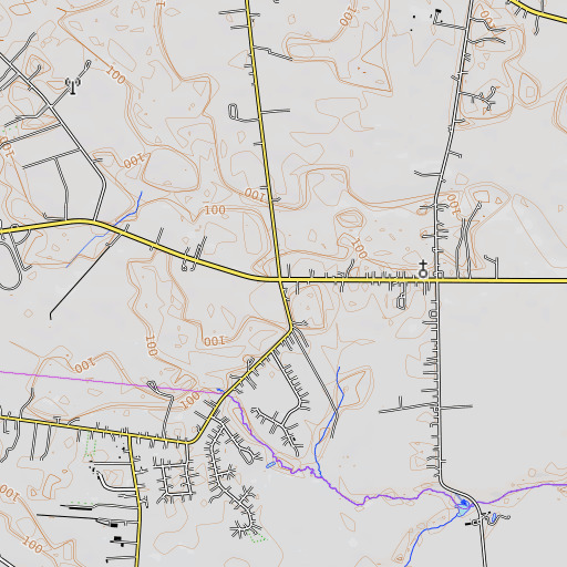OpenTopoMap map of Thomas Corners, DE