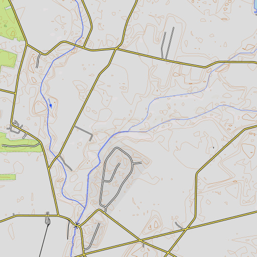 OpenTopoMap map of West Branch Gum Branch, DE