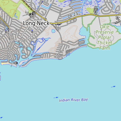 OpenTopoMap map of White House Point, DE