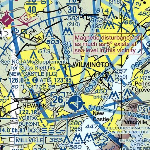FAA VFR chart of Wilsmere Yards, DE