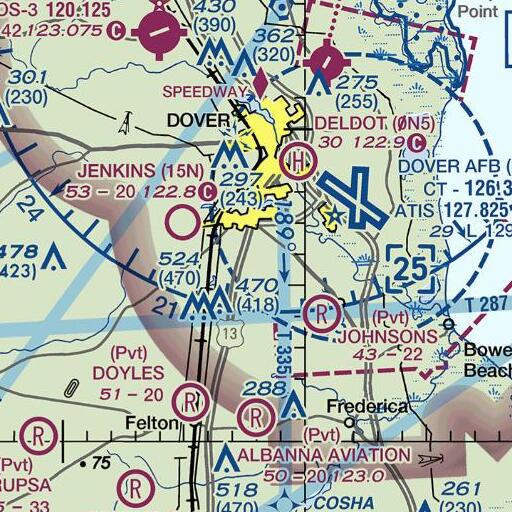 FAA VFR chart of Star Hill Elementary School, DE