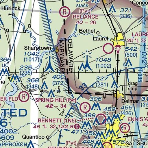 FAA VFR chart of Mount Hermon, DE