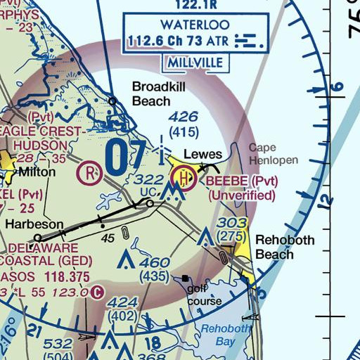 FAA VFR chart of Blockhouse Pond, DE