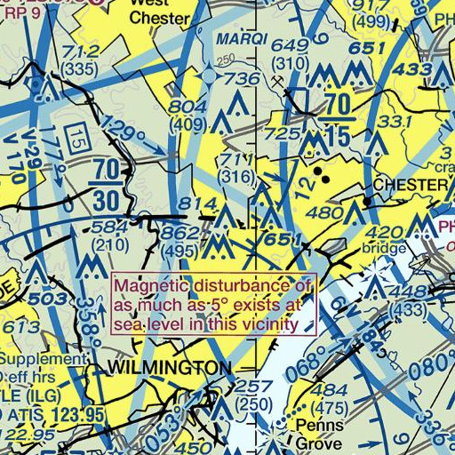 FAA VFR chart of Brandywine Forge, DE