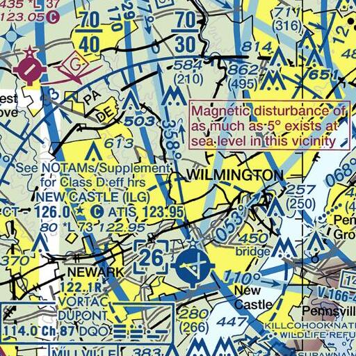 FAA VFR chart of Stony Crest, DE