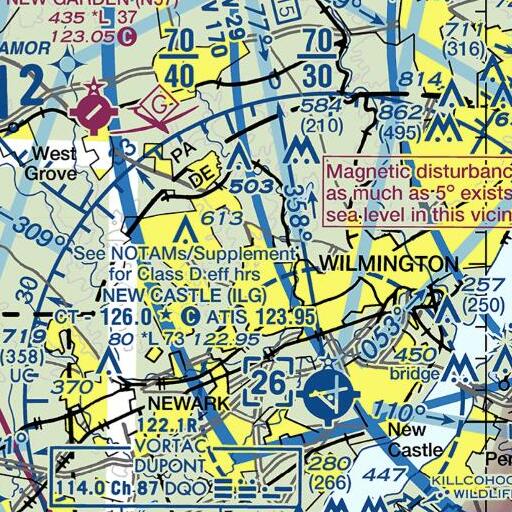 FAA VFR chart of Mitchell Estates, DE