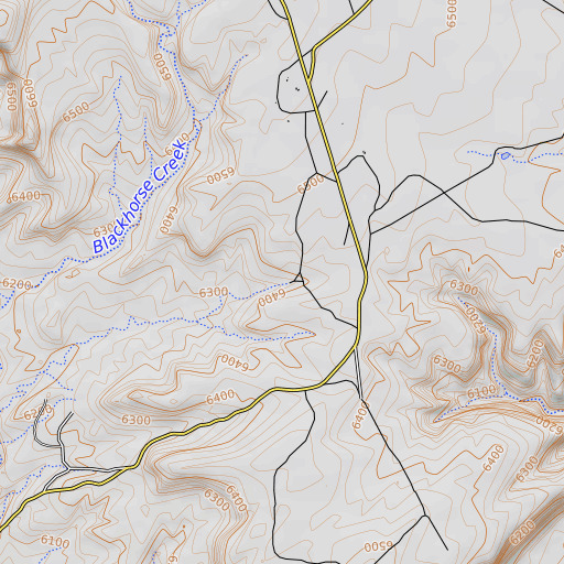 OpenTopoMap map of Hidden Spring, AZ