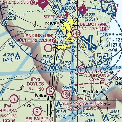 FAA VFR chart of Turnkey, DE