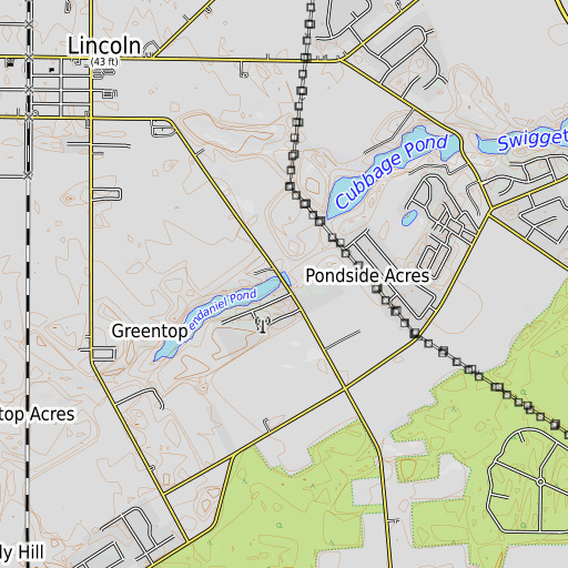 OpenTopoMap map of Clendaniel Pond Dam, DE