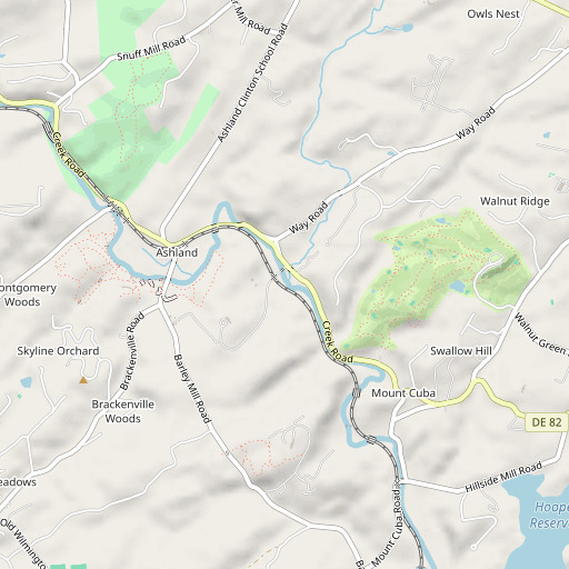 OpenStreetMap map of Burrows Run, DE