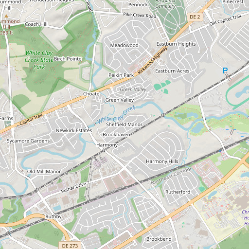 OpenStreetMap map of Sheffield Manor, DE