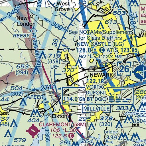 FAA VFR chart of Barksdale Park, DE