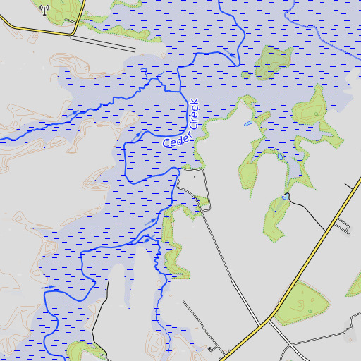 OpenTopoMap map of Davis Landing, DE