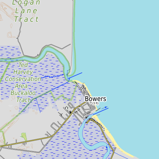 OpenTopoMap map of Saint Jones River, DE