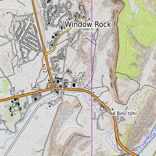 OpenTopoMap map of The Haystacks, AZ