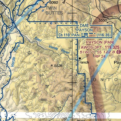FAA VFR chart of Bullfrog Spring, AZ