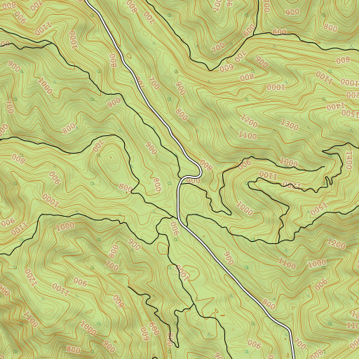OpenTopoMap map of Bailey Summit, CA