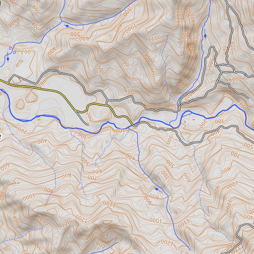 OpenTopoMap map of Balcom Creek, CA