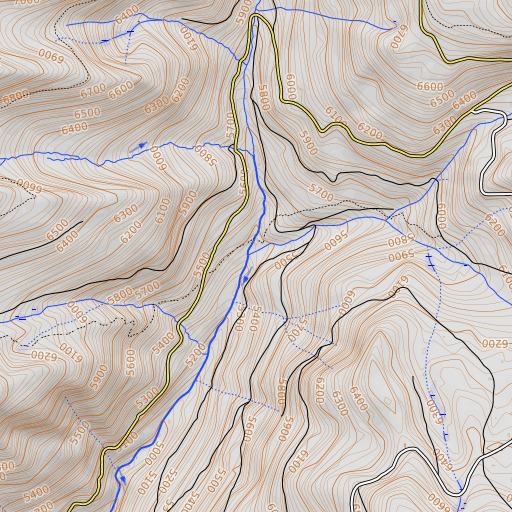 OpenTopoMap map of Bear Creek, CA
