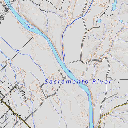 OpenTopoMap map of Bear Creek, CA